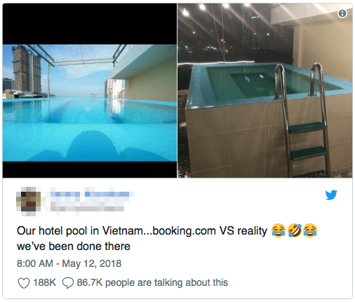 Hotel pictures: web vs reality